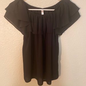 Black Off-The-Shoulder Blouse